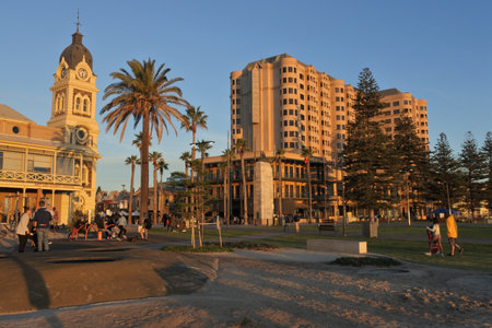Adelaide, South Australia - April 23 2019: Glenelg Town Hall in Glenelg, a popular  beach-side suburb of Adelaide the capital city of South Australia.のeditorial素材
