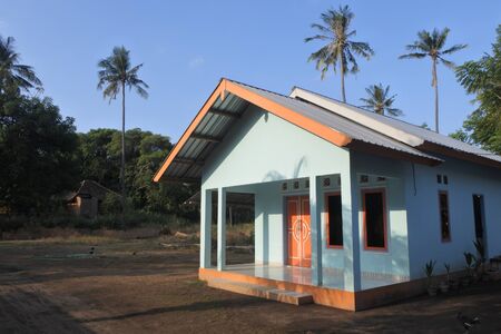 New house in Gili Air Island, Indonesia.Despite the devastating earthquakes that hit Gili Islands in 2018 around 90% of the islands rebuilt and back to Business.の写真素材