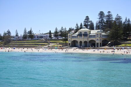 Landscape view of Cottesloe Beach in Perth,  Western Australiaの写真素材