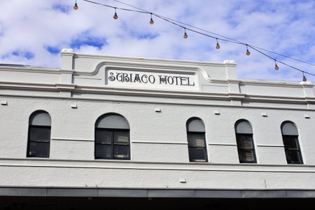PERTH ,WA - MAY 18 2021:Subiaco Hotel  exterior building. It is an historic hotel dates back to the state's gold rushes era of the 1890s in Subiaco Hotel in Perth, Western Australia.のeditorial素材