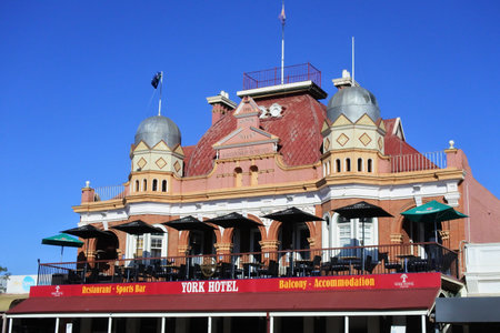 KALGOORLIE, WA - MAR 17 2022:York hotel in Kalgoorlie-Boulder Western Australia . The city was established in 1893 during the Western Australian gold rushes.のeditorial素材