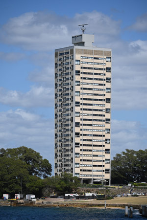 SYDNEY - JAN 04 2026:Blues Point Tower is an apartment block in Sydney, Australia. Located in...