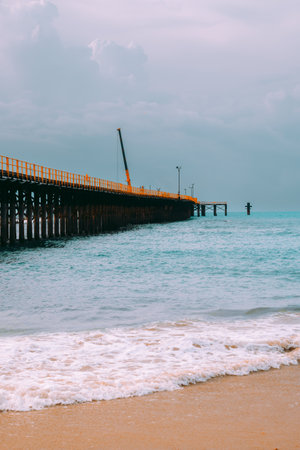 Bridge On a Dock On The Beach