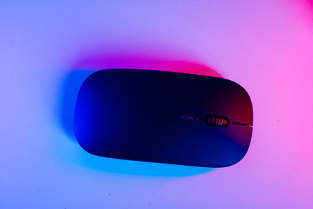 black wireless office mouse