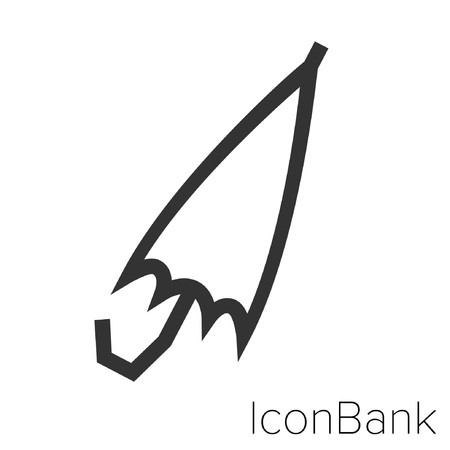 Icon Bank Closed Umbrella in black and white Illustration.のイラスト素材