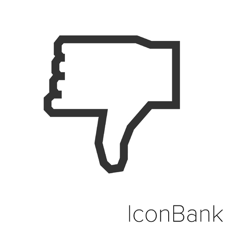 Icon Bank dislike in black and white Illustration.のイラスト素材