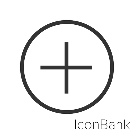 Icon Bank more symbol in black and white Illustration.のイラスト素材