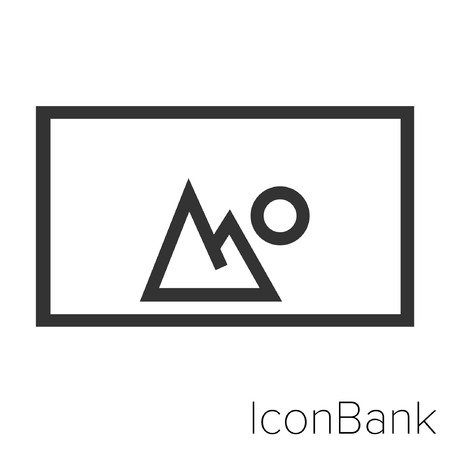 Icon Bank panoramic image in black and white Illustration.のイラスト素材