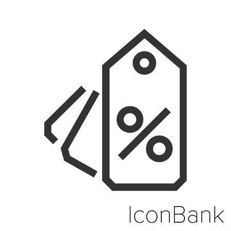 Icon Bank discount tags in black and white Illustration.のイラスト素材