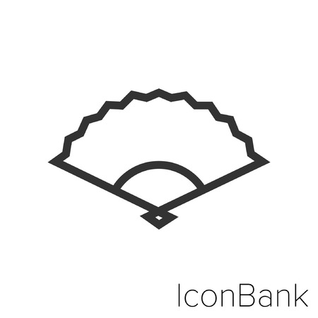 Icon Bank fan in black and white Illustration.のイラスト素材