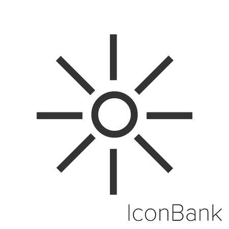 Icon Bank Sun in black and white Illustration.のイラスト素材