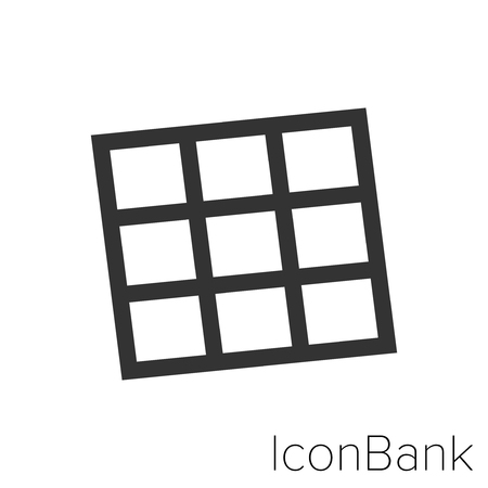 Icon Bank Grid in black and white Illustration.のイラスト素材