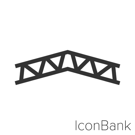 Icon Bank beam in black and white Illustration.のイラスト素材