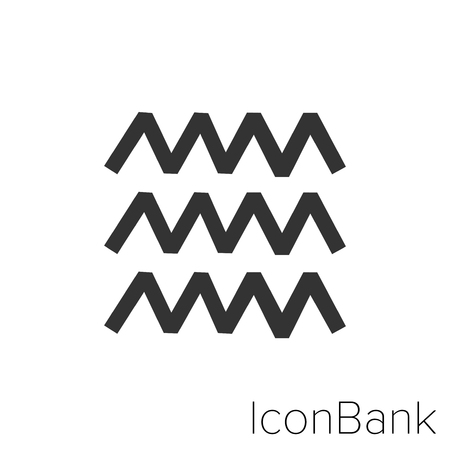 Icon Bank lines in zig zag in black and white Illustration.のイラスト素材