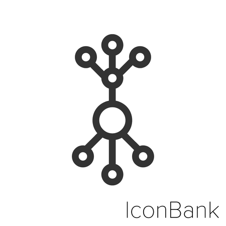 Icon Bank molecules in black and white Illustration.のイラスト素材