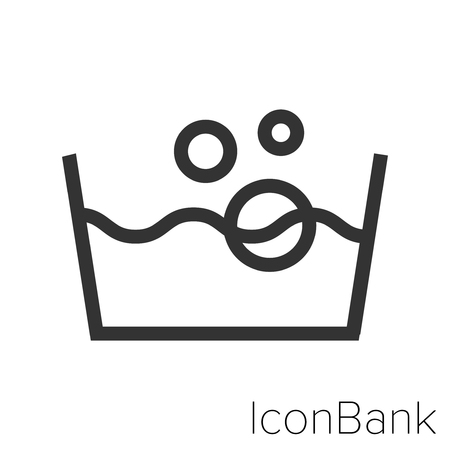 Icon Bank soapy water in black and white Illustration.のイラスト素材