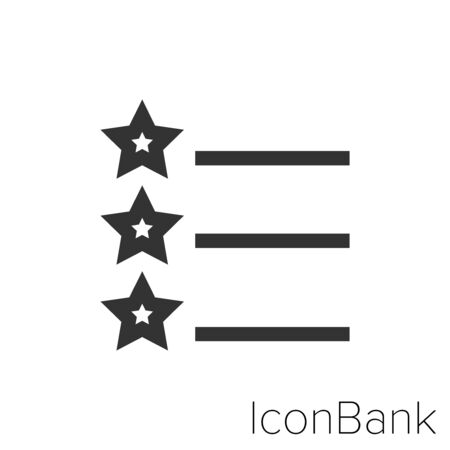 Icon Favorite list icon in black and white Illustration.のイラスト素材