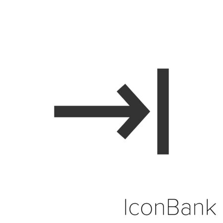 Icon go forward in black and white Illustration.のイラスト素材