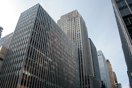 Office Buildings and skyscrapers of New York Cityの写真素材