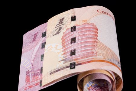 Kingdom of Bahrain currency banknote roll