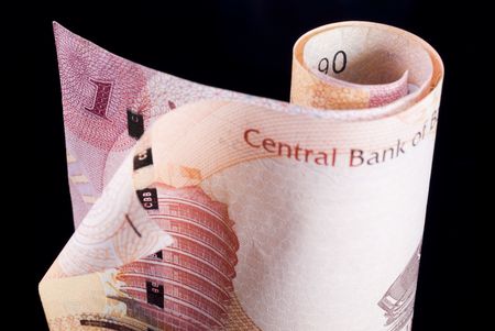 Kingdom of Bahrain currency banknote roll