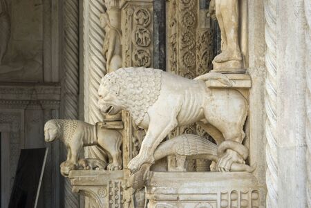 Ornamental architecture in town of Trogir  Dalmatia, Croatia の写真素材