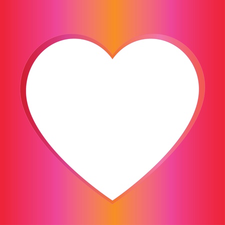 Vector illustration. Heart shape with copy space on colorful gradient background のイラスト素材