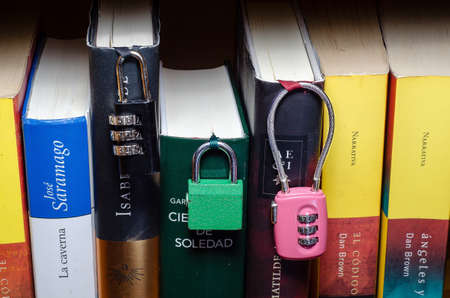 Book a padlock and in the world day of copyrightの素材