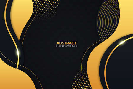 Abstract Dynamic Luxury Gold Backgroundのイラスト素材