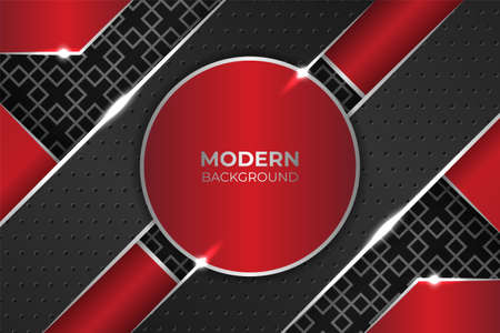Modern Abstract Geometric Realistic Red Circle Backgroundのイラスト素材
