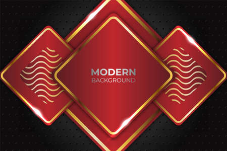 Simple Luxury Geometric Maroon and Gold Backgroundのイラスト素材