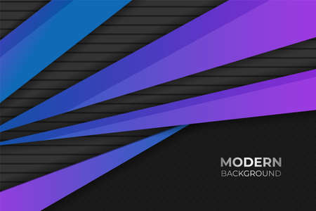 Realistic Modern Diagonal Overlapped Blue and Purple Background with Lines Compositionのイラスト素材