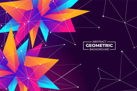 Colorful Realistic Diamond Abstract Shape Crystal Shiny Dark Backgroundのイラスト素材