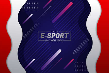 Dynamic Fluid Shape Modern Gaming E-Sports Concept Background Red and Whiteのイラスト素材
