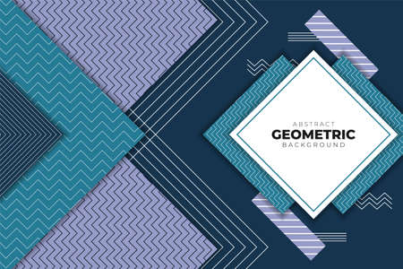 Abstract Modern Geometric Shape Blue and White Background with Lineのイラスト素材