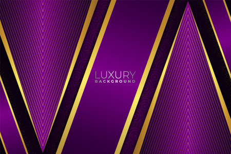Modern Premium Golden Luxury Abstract Geometric Purple Backgroundのイラスト素材