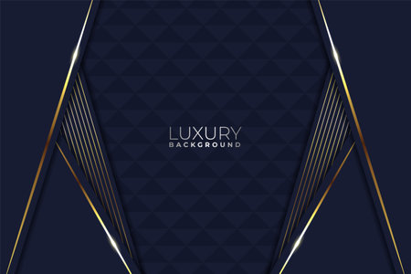 Elegant Modern Luxury Diagonal Overlapped Layer Navy with Glowing Golden Backgroundのイラスト素材