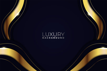 Luxury Modern Elegant Shiny Gold with Navy Backgroundのイラスト素材