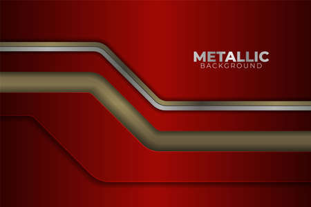 Modern Metallic Luxury Overlapped Glossy Golden and Maroon Backgroundのイラスト素材