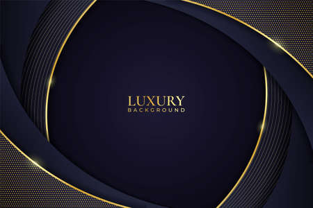 Luxury Background Abstract Elegant Minimalist Shiny Line Gold with Navyのイラスト素材