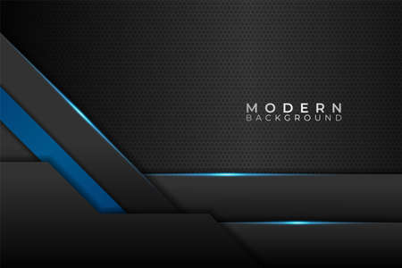 Modern Abstract Background Minimalist Overlapped Metallic Shiny Blueのイラスト素材