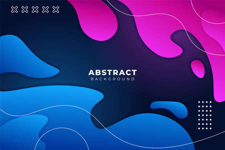 Abstract Fluid Background Dynamic Wavy Shape Blue Pink with Linesのイラスト素材