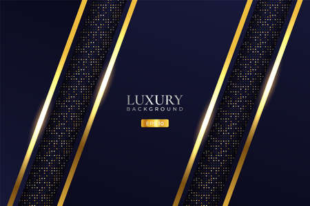Luxury Background Modern Realistic Diagonal Golden Layer with Glitter Effectのイラスト素材