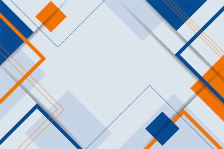 Modern Abstract Geometric Background Minimalist Colorful Blue and Orangeのイラスト素材