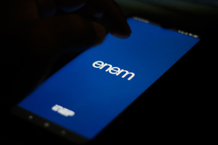 May 25, 2020, Brazil. In this photo illustration the Exame Nacional do Ensino MÃ©dio (ENEM) logo...