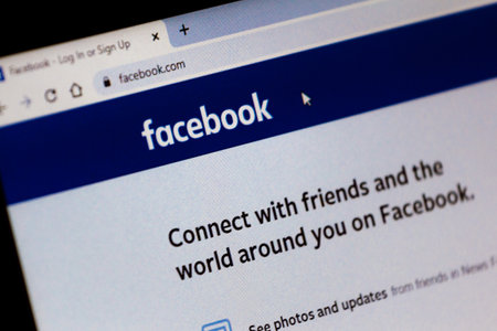 July 22, 2020, Brazil. In this photo illustration the official Facebook website is shown on the...