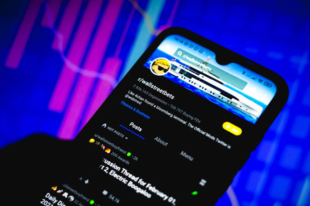 February 1, 2021, Brazil. In this photo illustration the Robinhood Markets logo seen displayed on a smartphone screenのeditorial素材