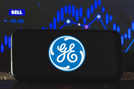 April 27, 2021, Brazil. In this photo illustration the Siemens Aktiengesellschaft seen displayed on a smartphone screenのeditorial素材