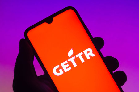 August 9, 2021, Brazil. In this photo the New Relic displayed on a smartphoneのeditorial素材