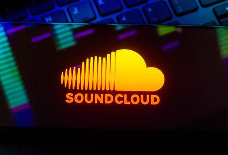 December 7, 2021, Brazil. In this photo illustration the streaming service logo Deezer seen on a smartphoneのeditorial素材